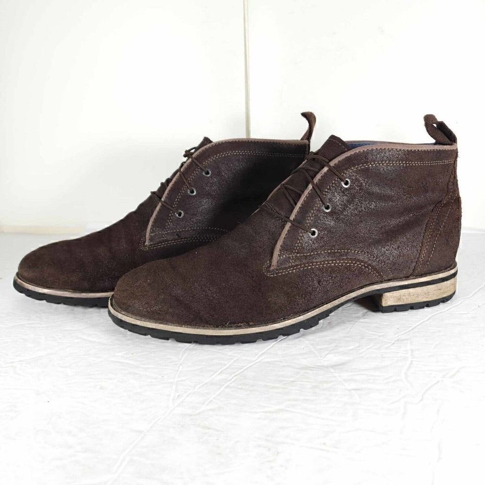 Marc Nason Men’s US 10,5 Brown Suede Leather Lace Up Ankle Chukka Boots Shoes